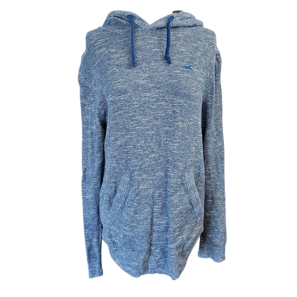Holister Knit Hooded Pullover Long Sleeve With Kangaroo Front Pocket